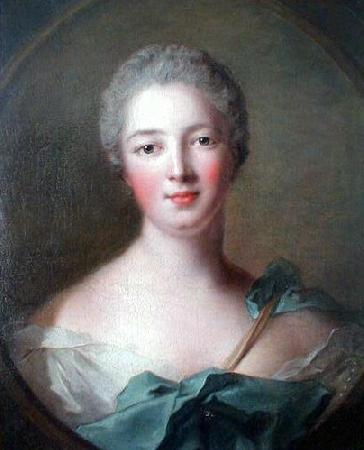Jean Marc Nattier Portrait de Madame de Pompadour en Diane oil painting image